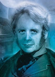 Promotional image of Christopher Biggins as the role of Banto Zame. He is wearing a dark coat and dark cravat, has dark sideburns and light hair pushed to one side.